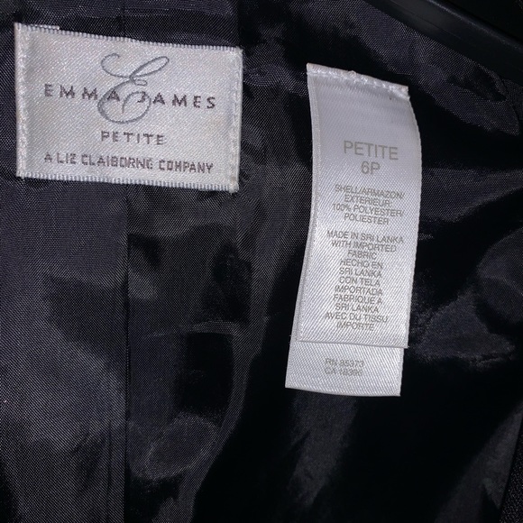 Emma James Petite Black Jacket, Size 6P - Picture 2 of 5